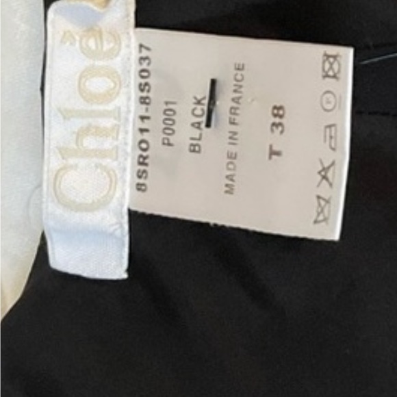 Chloé Little Black Dress Made in France Silk Shift Dress - Picture 10 of 10